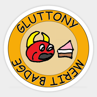 Gluttony Merit Badge Sticker